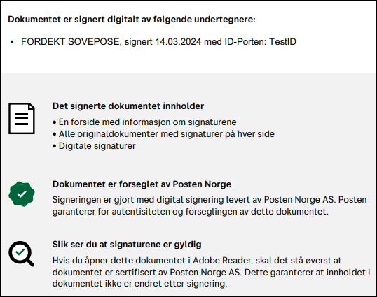 Godkjenning - Ekstern godkjenning - Postens signeringsportal