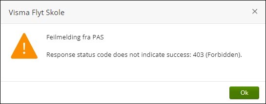PAS - Import - Feilmelding: Response status code does not indicate ...